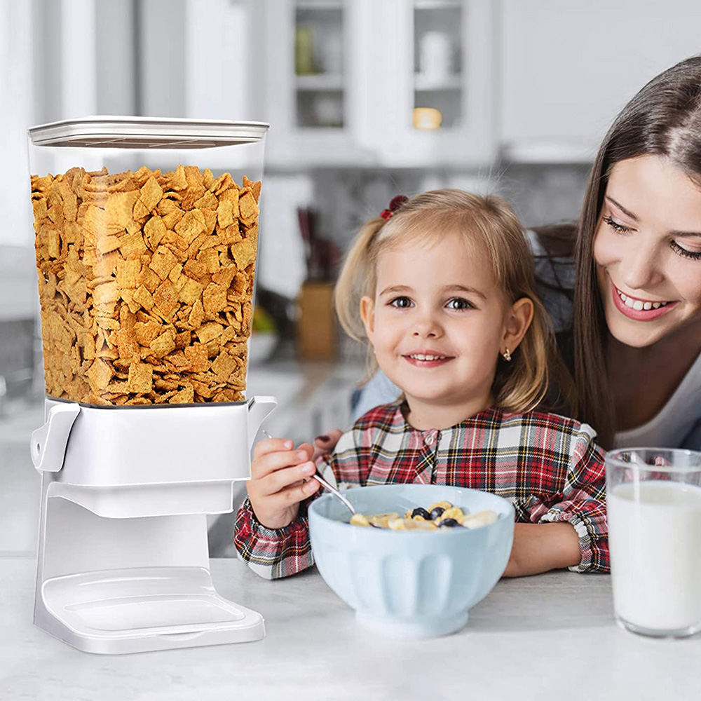 Living and Home White Kitchen Cereal Nuts Storage Dispenser 5.5L Image 7