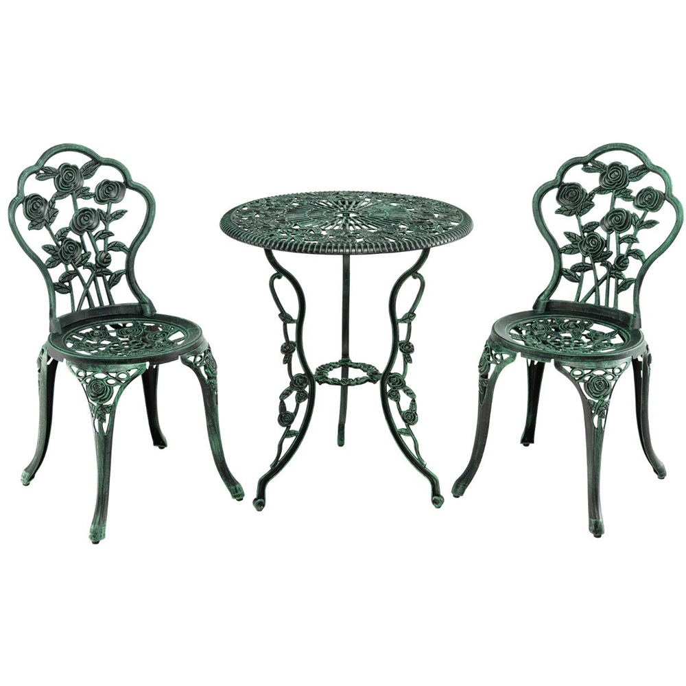 Costway 2 Seater Aluminium Bistro Set Image 2