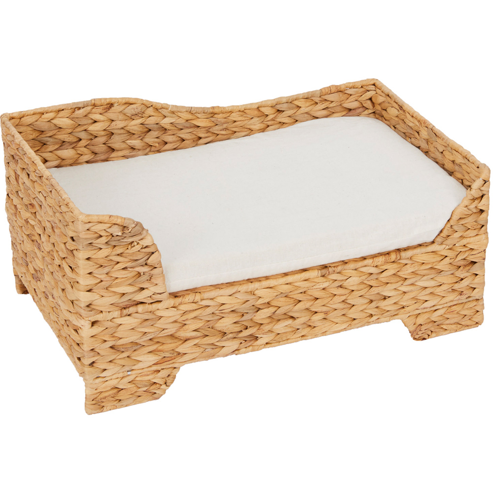 Teamson Pets Seagrass Weaving Cat Bed with Cushions Image 4