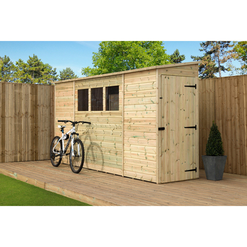 Empire Sheds 2800 10 x 3ft Tongue and Groove Wooden Pent Garden Shed Image 3