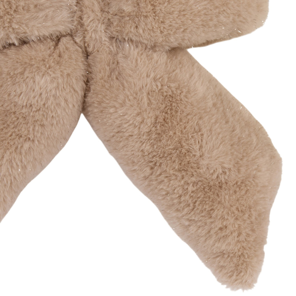 Sparkle Plush Bow Decoration Beige Large Image 4
