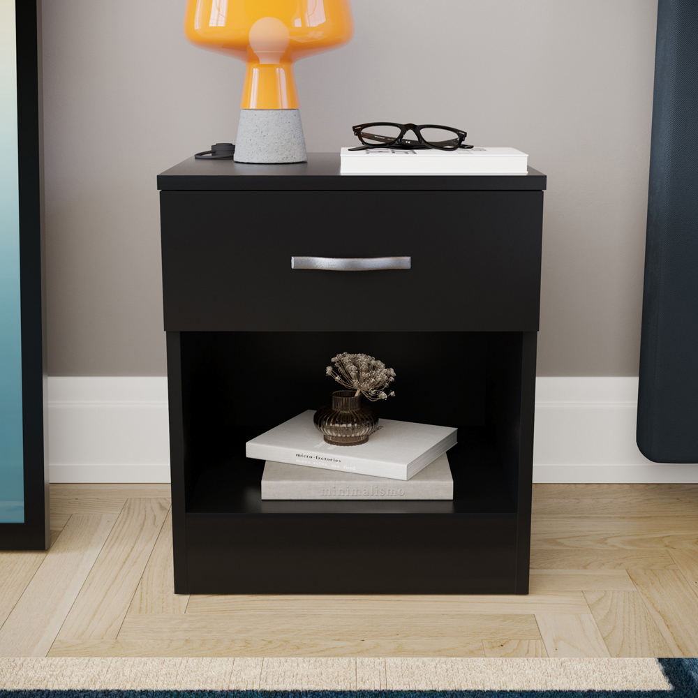 VIDA DESIGNS Riano Black 3 Piece Bedroom Furniture Set Image 2