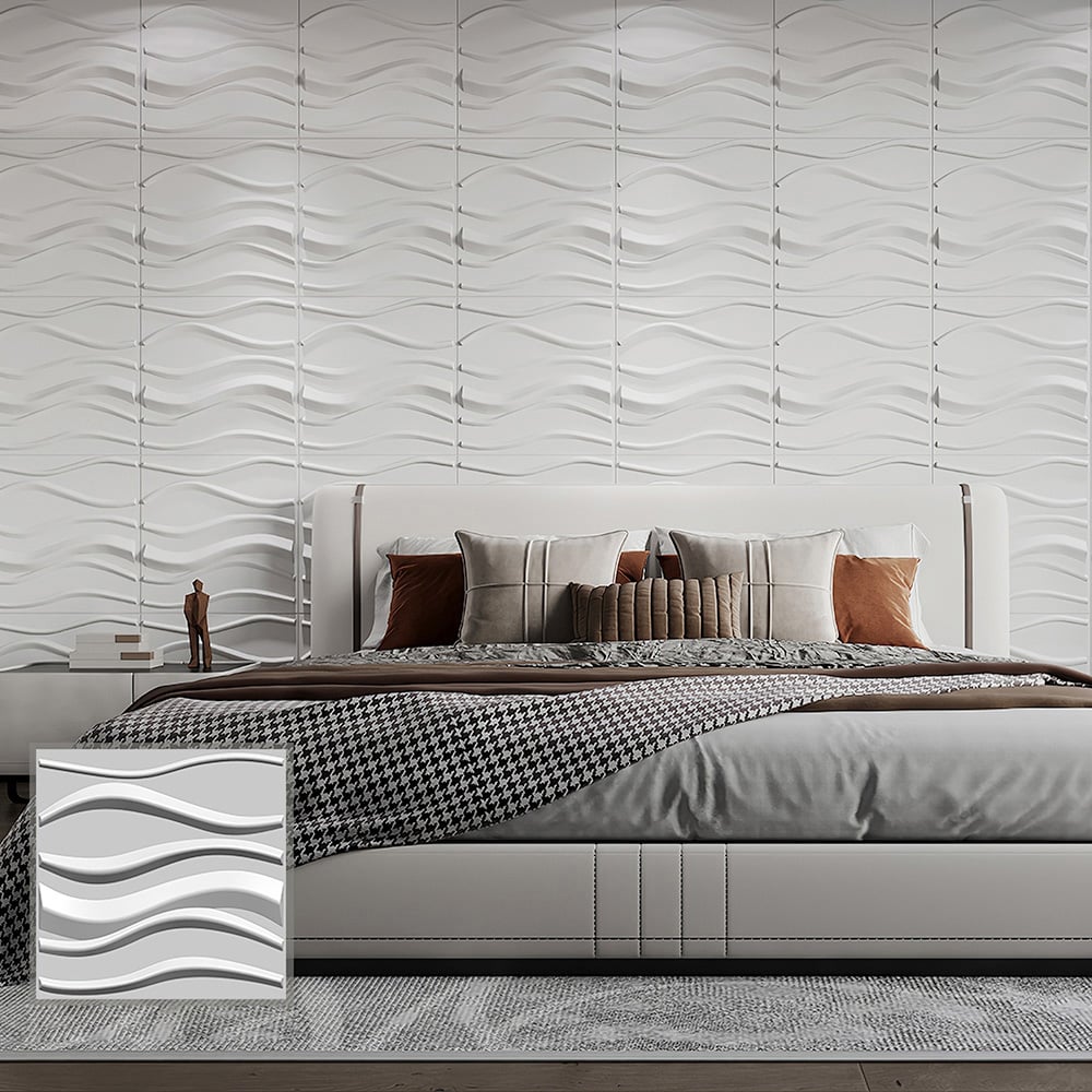 Living and Home 3D Wave Wall Panel 12 Pack Image 7