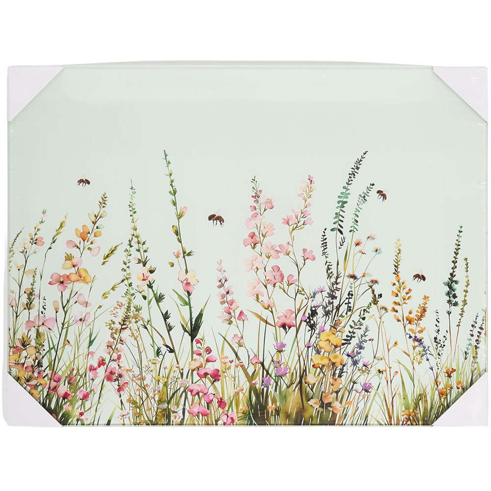 Floral Bees Tempered Glass Worktop Saver Sage Green Image 4