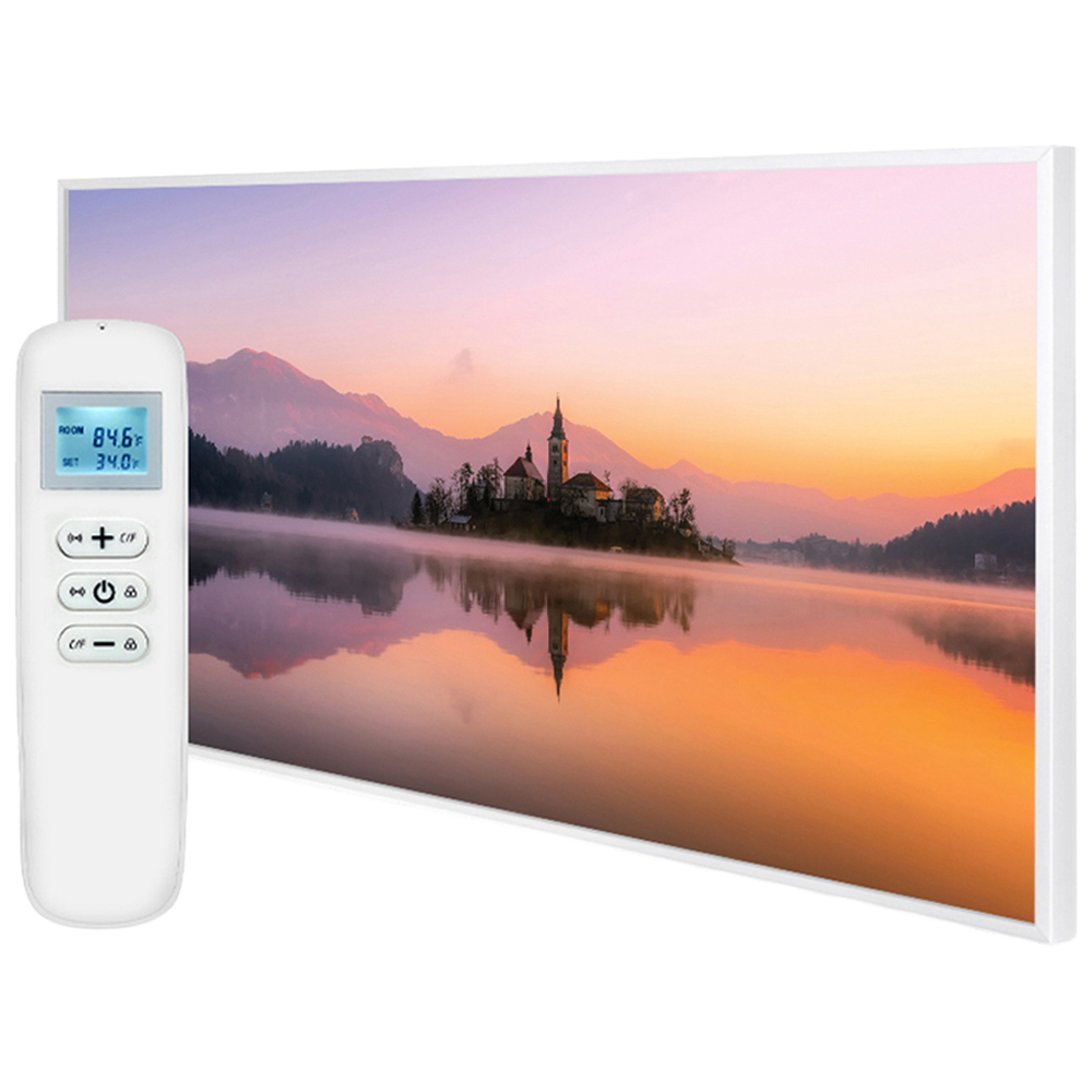 Mirrorstone Nexus Dreamy Lake Image Wi-Fi Infrared Heating Panel 580W 595 x 995mm Image 1