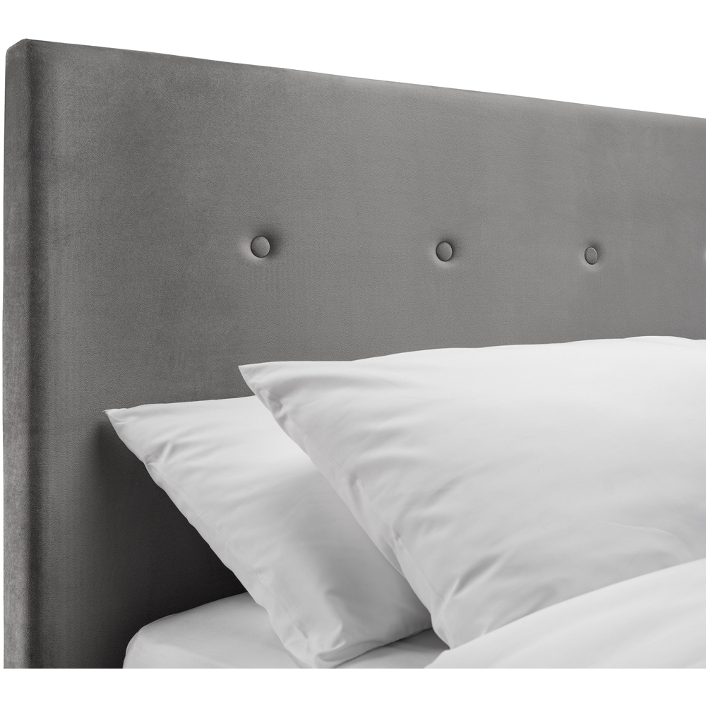 Julian Bowen Shoreditch King Size Slate Grey High Headboard Lift Up Storage Bed Image 3
