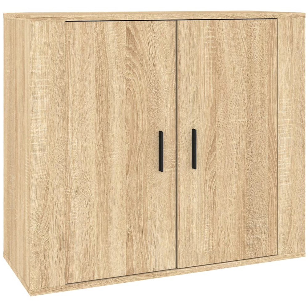 vidaXL 4 Door 3 Drawer Sonoma Oak Sideboard 3 Piece Image 5