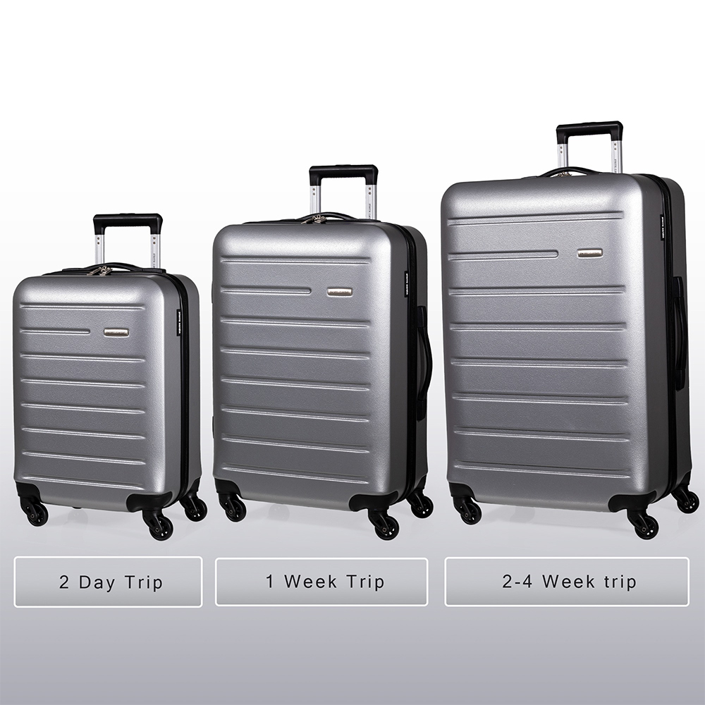 Pierre Cardin Set of 2 Grey Lightweight Hard Shell Trolley Suitcase and Mini Vanity Case Set Image 5