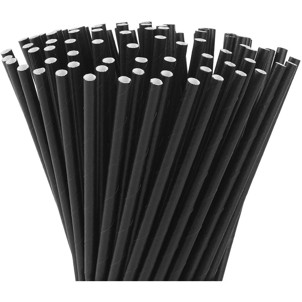 Dyzi Black Paper Biodegradable Drinking Straw 250 Pack Image 4