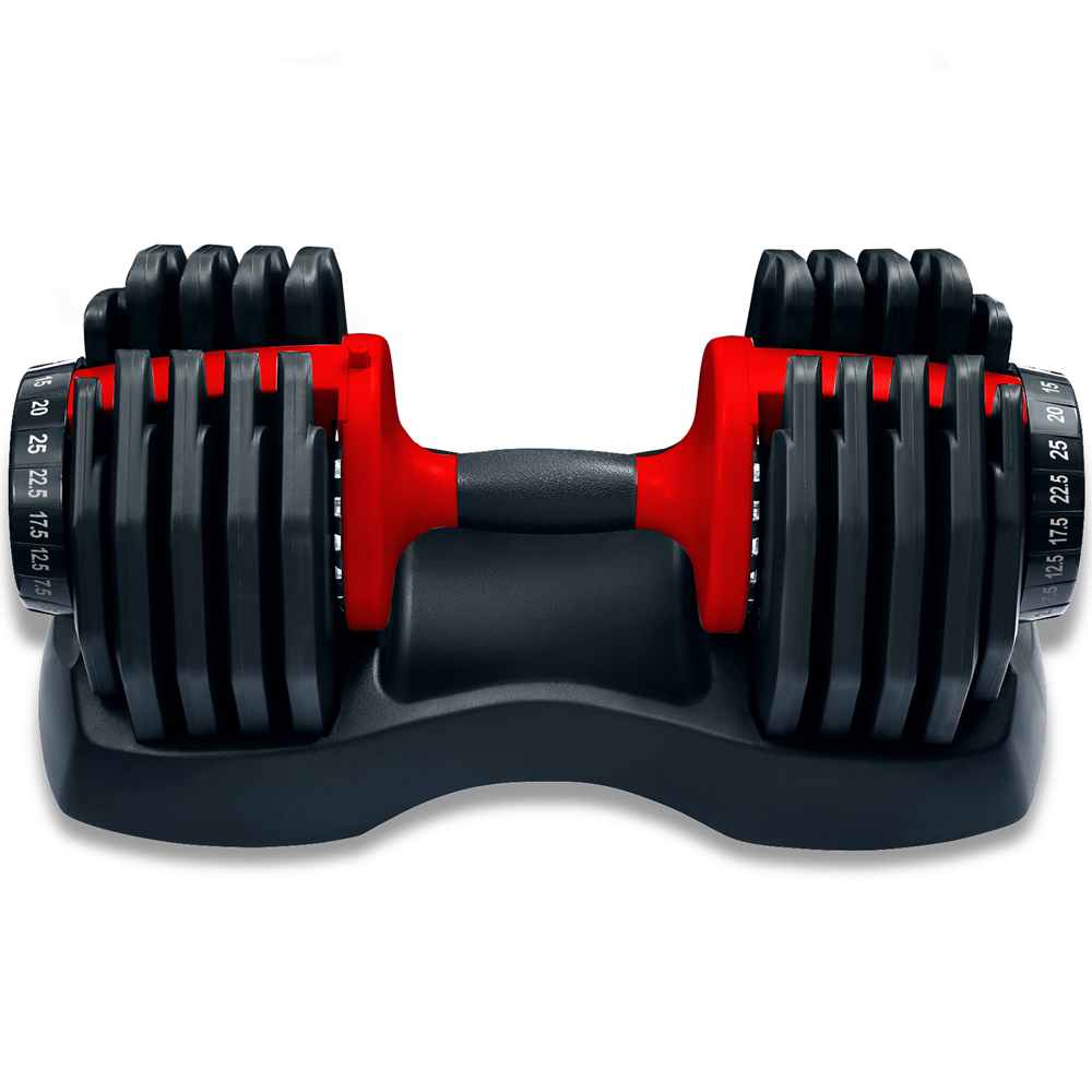 Strongology Urban25 Single Home Fitness Black Red Adjustable Dumbbell 2.5kg to 25kg Image 3