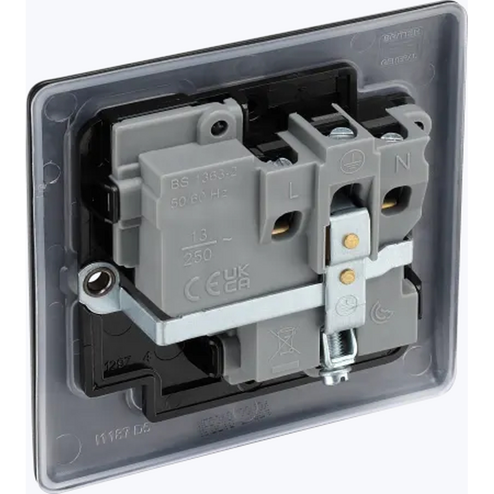 BG Nexus Metal 1 Gang Switch Matt Black Image 3