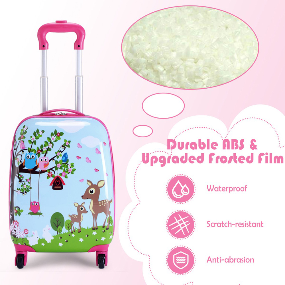 Costway Kids Forest 2 Piece Luggage Set Image 5
