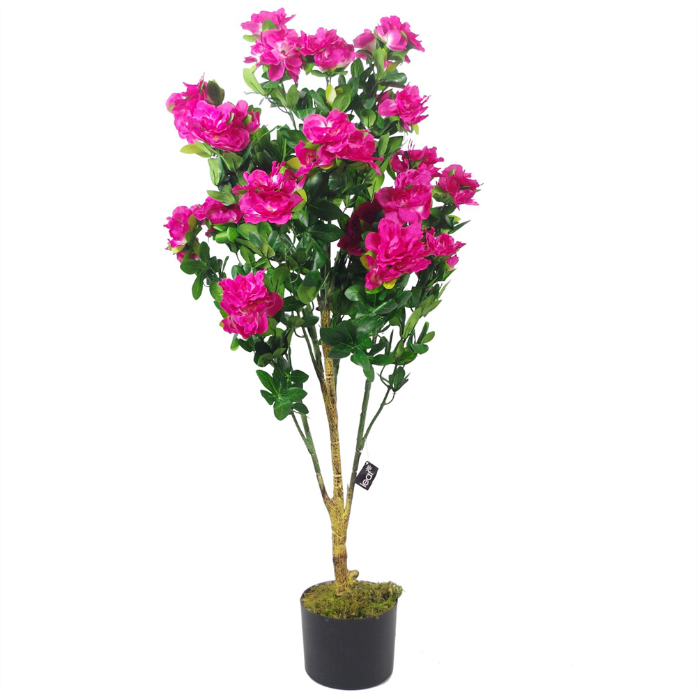 Leaf Pink Artificial Blossom Tree in Copper Planter 3.2ft Image 4