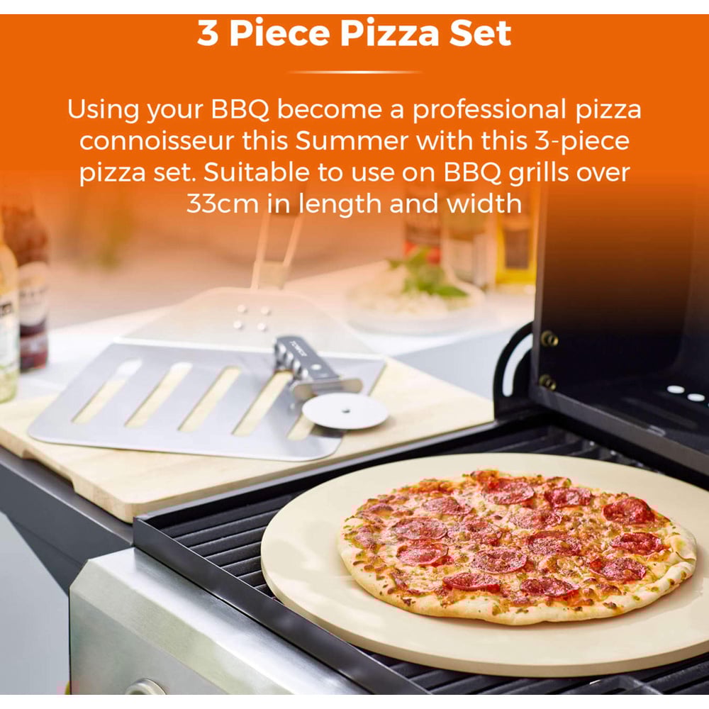 Tower 3 Piece Stainless Steel Pizza Tool Set Image 2