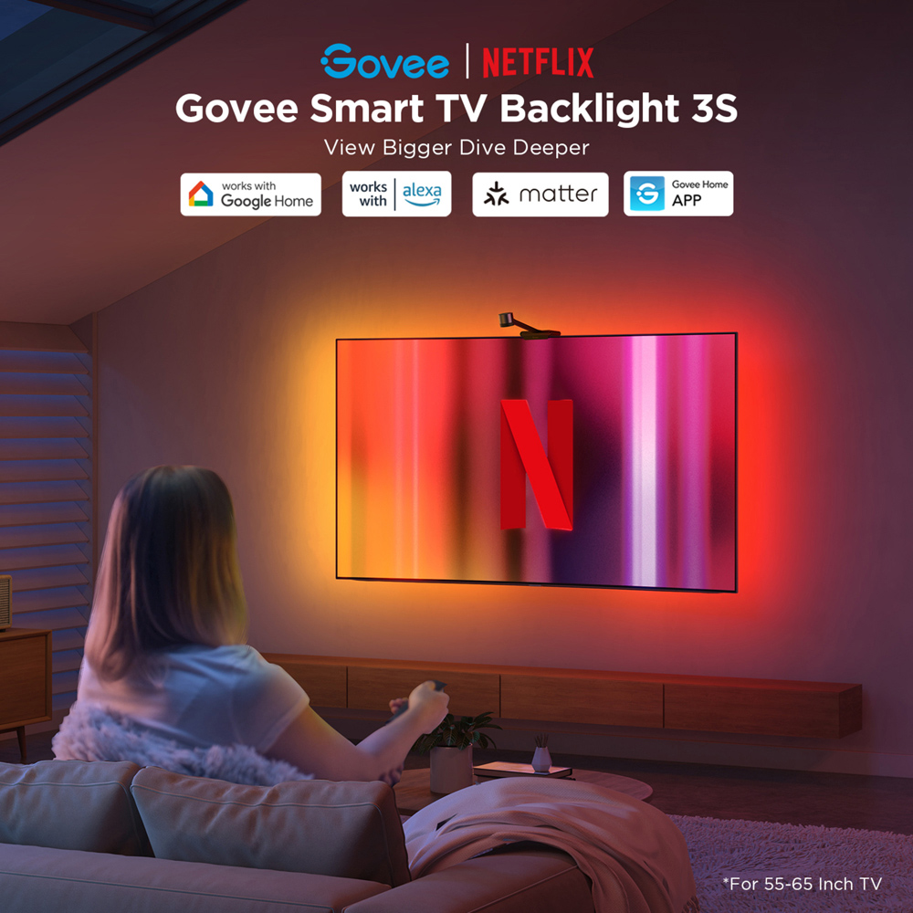 Govee H6098 TV Backlight 3S 55-65" Netflix Co-Branding Image 9