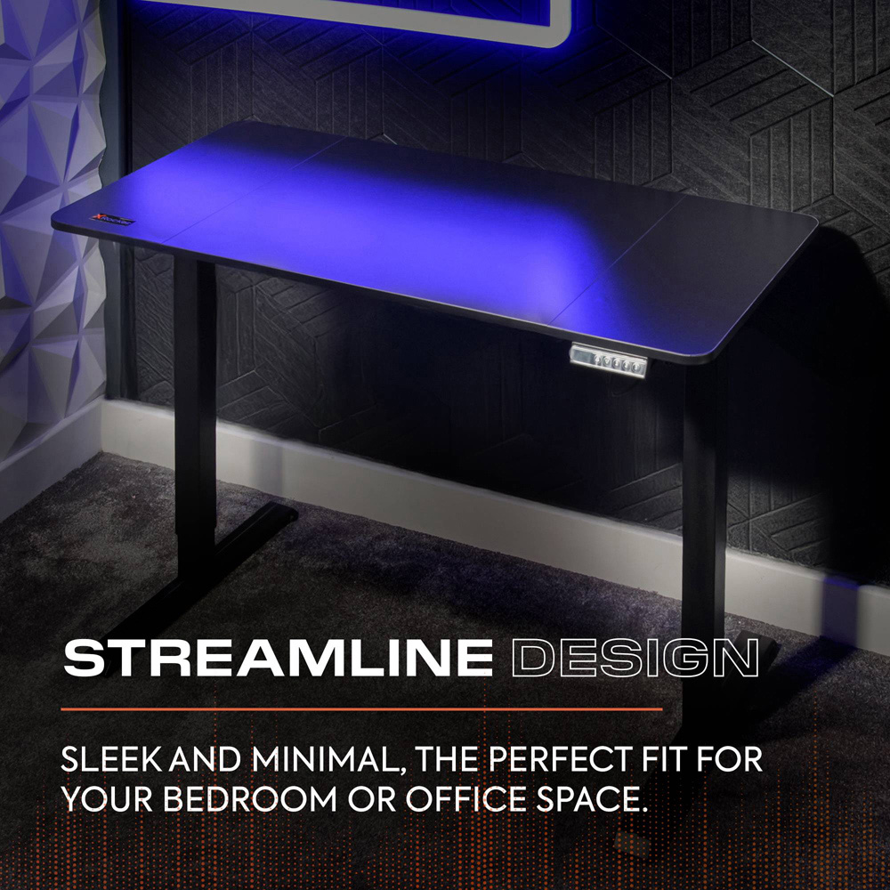 X Rocker Ascend Black Height Adjustable Computer Desk Image 5