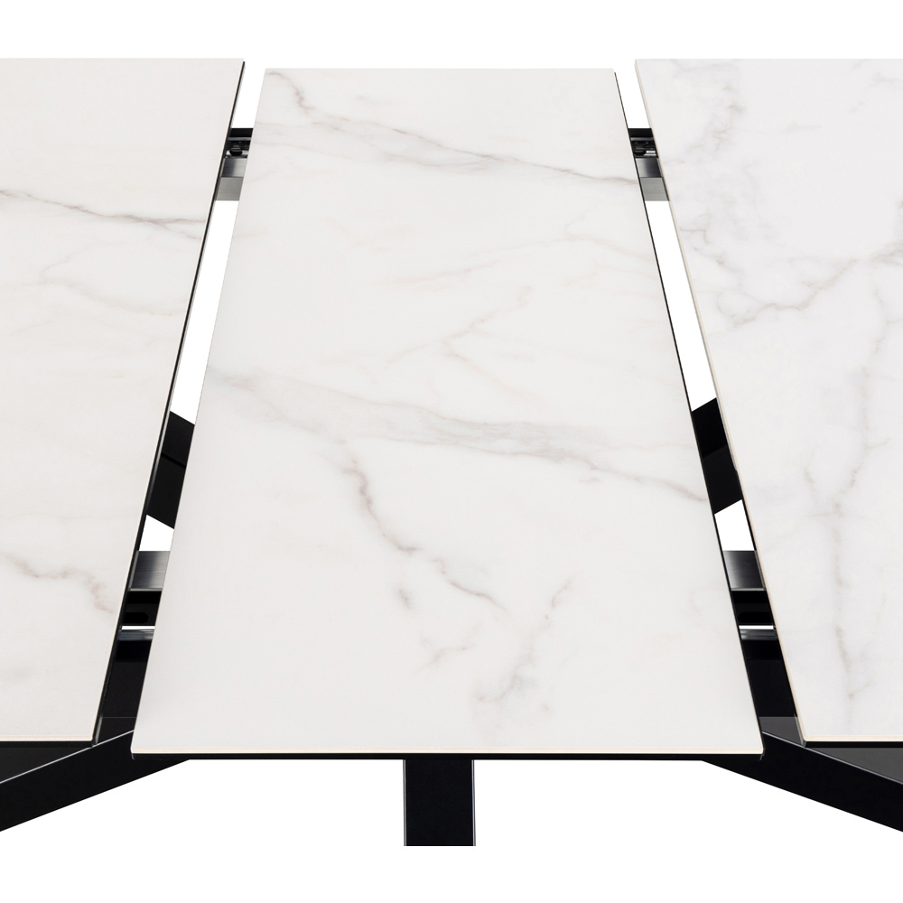 Florence Heaven Ceramic 8 Seater Extendable Dining Table White Image 4