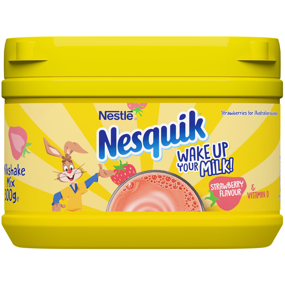 Nesquik Strawberry Milkshake Mix 300g Image