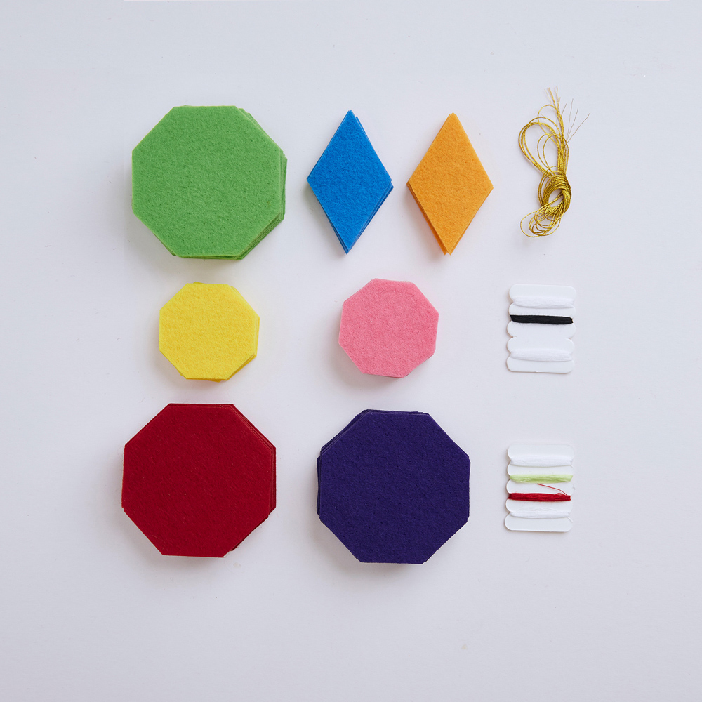 Simply Make Honeycomb Felt Ornament Craft Kit 7 Pack Image 2