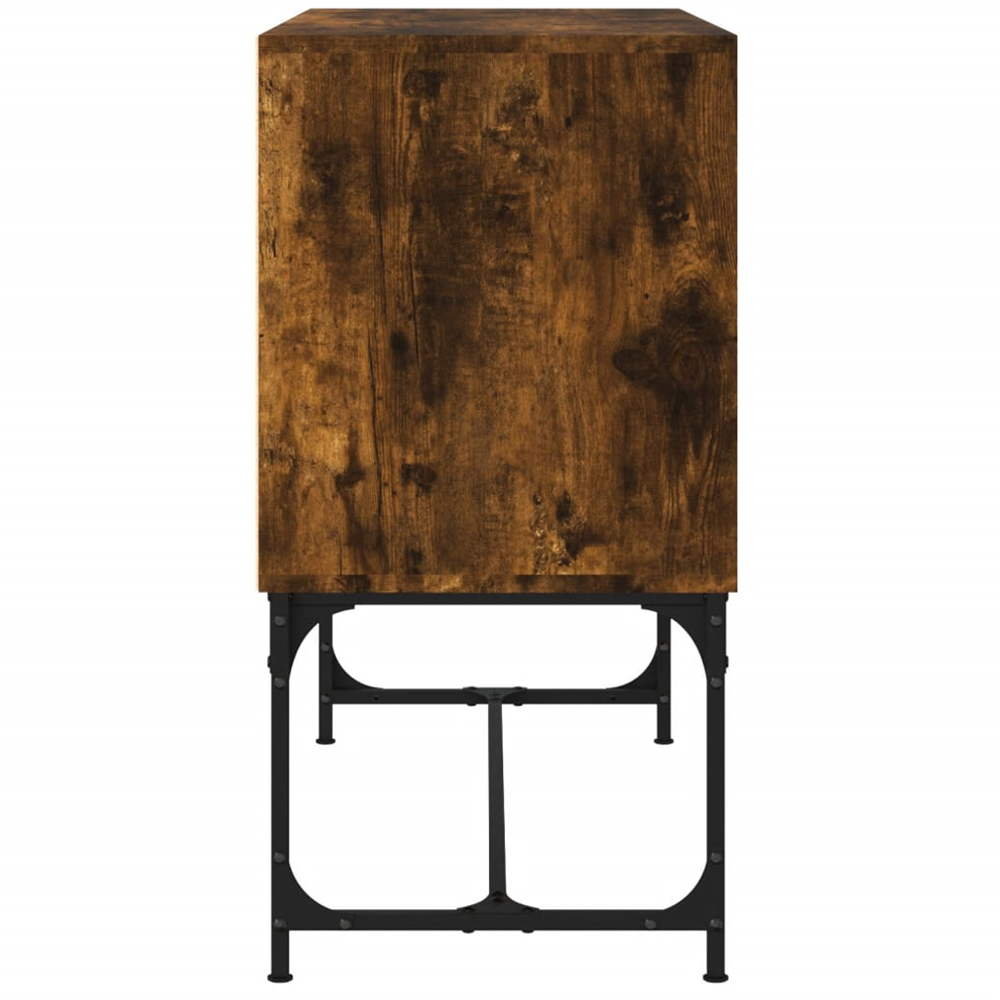 vidaXL 2 Door 2 Shelf Smoked Oak Sideboard Image 6