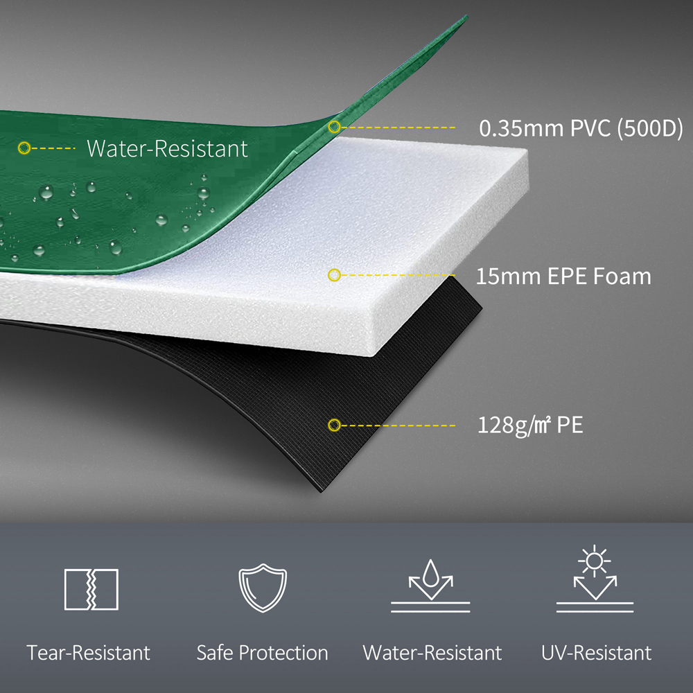 Outsunny 12ft Green Thick Foam Surround Pad Image 7