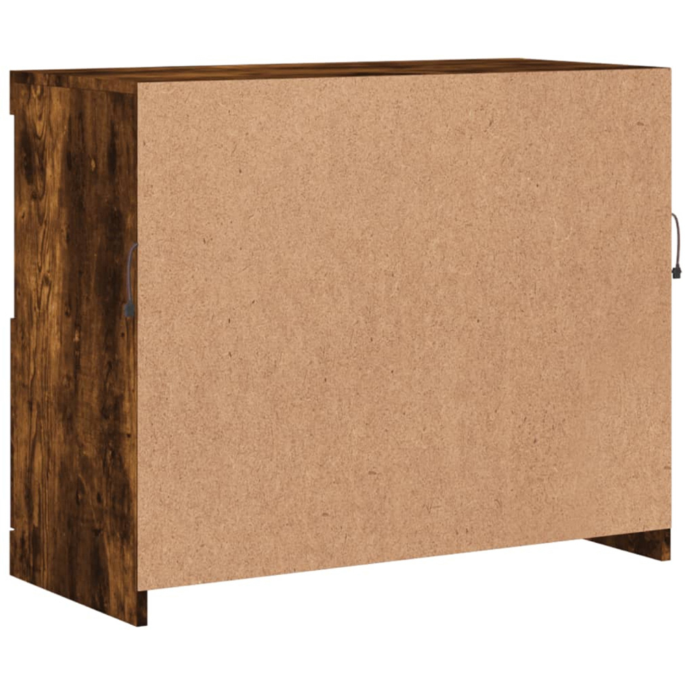 vidaXL 2 Door 4 Shelf Smoked Oak Sideboard with LED Lights Image 9