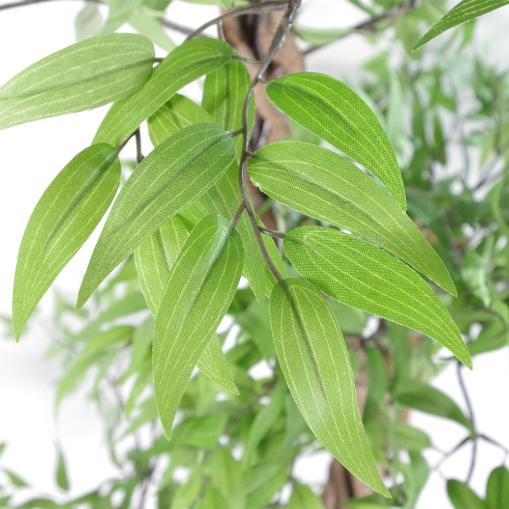 Leaf Japanese Fruticosa Ficus Artificial Tree in Plastic Pot 4.5ft Image 5