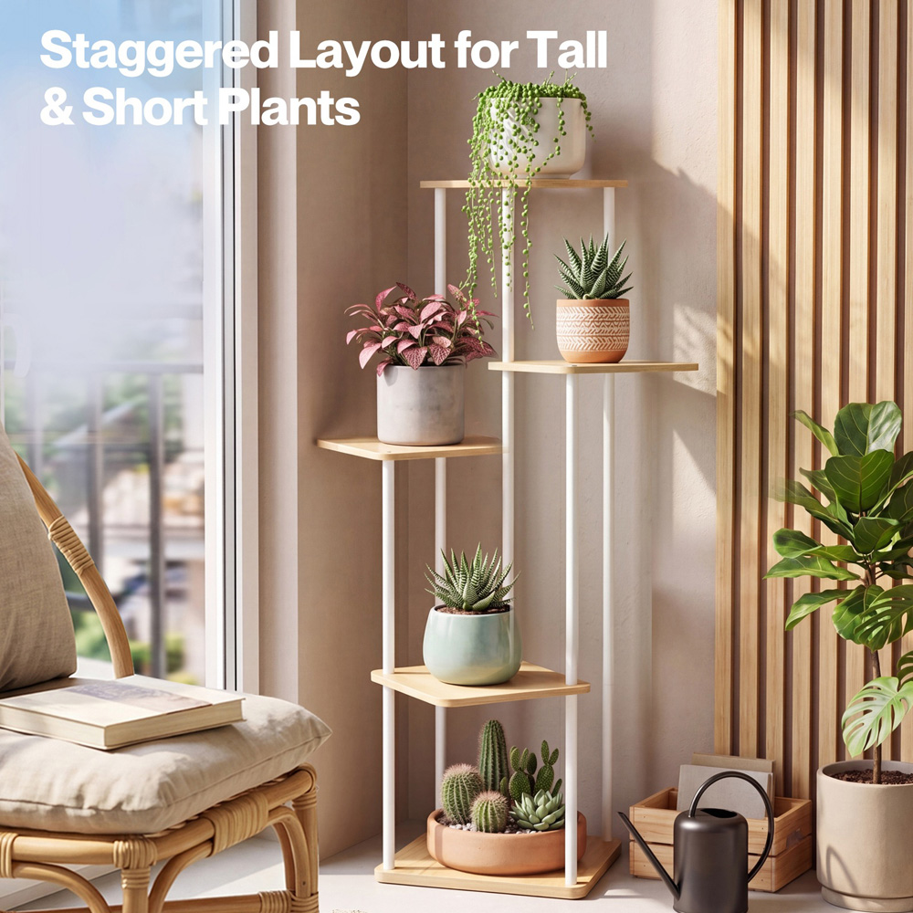 Levede 5-Tier Metal Freestanding Plant Stand Image 4