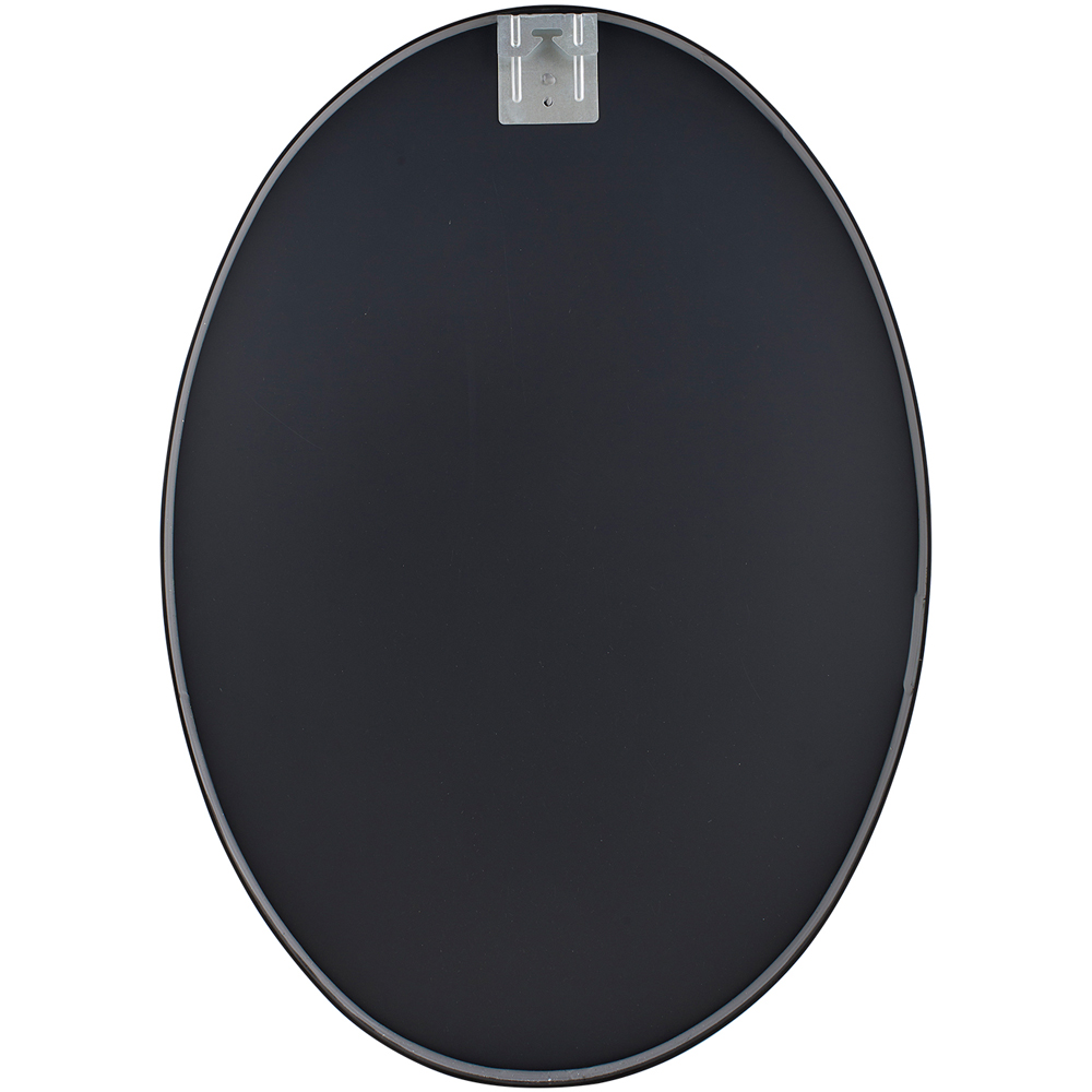 Living and Home Black Oval Aluminium Framed HD Float Glass Bathroom Mirror 40 x 60cm Image 4