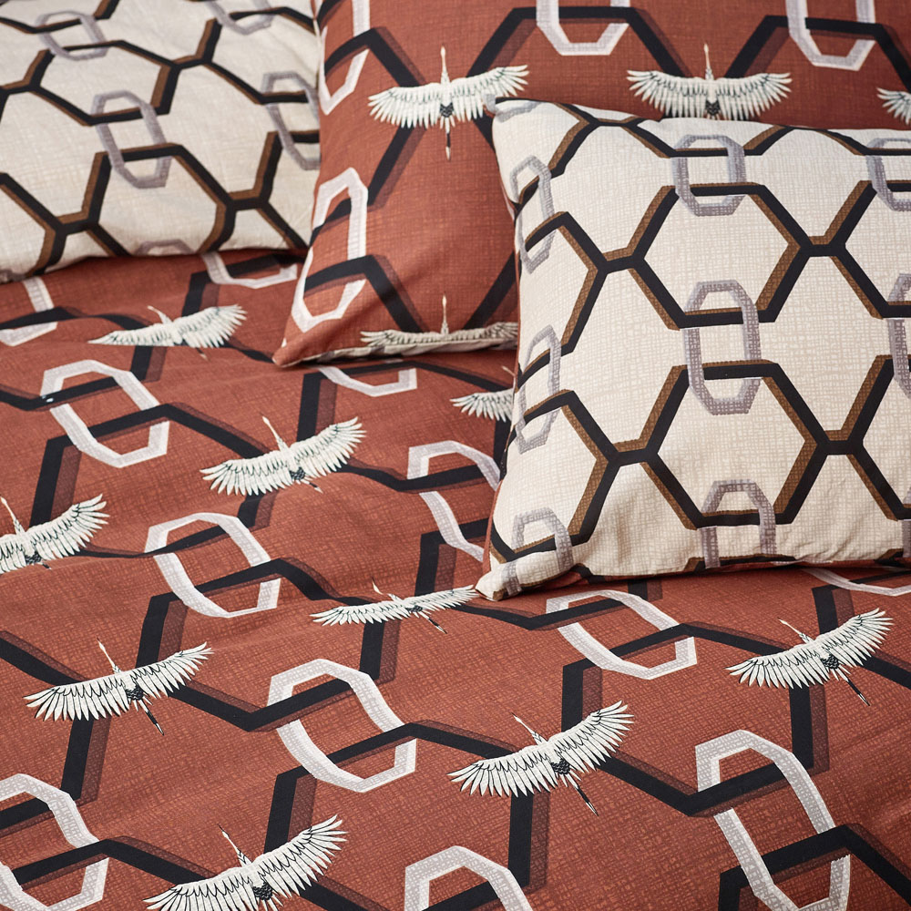 furn. Avalon Double Brick Duvet Set Image 2