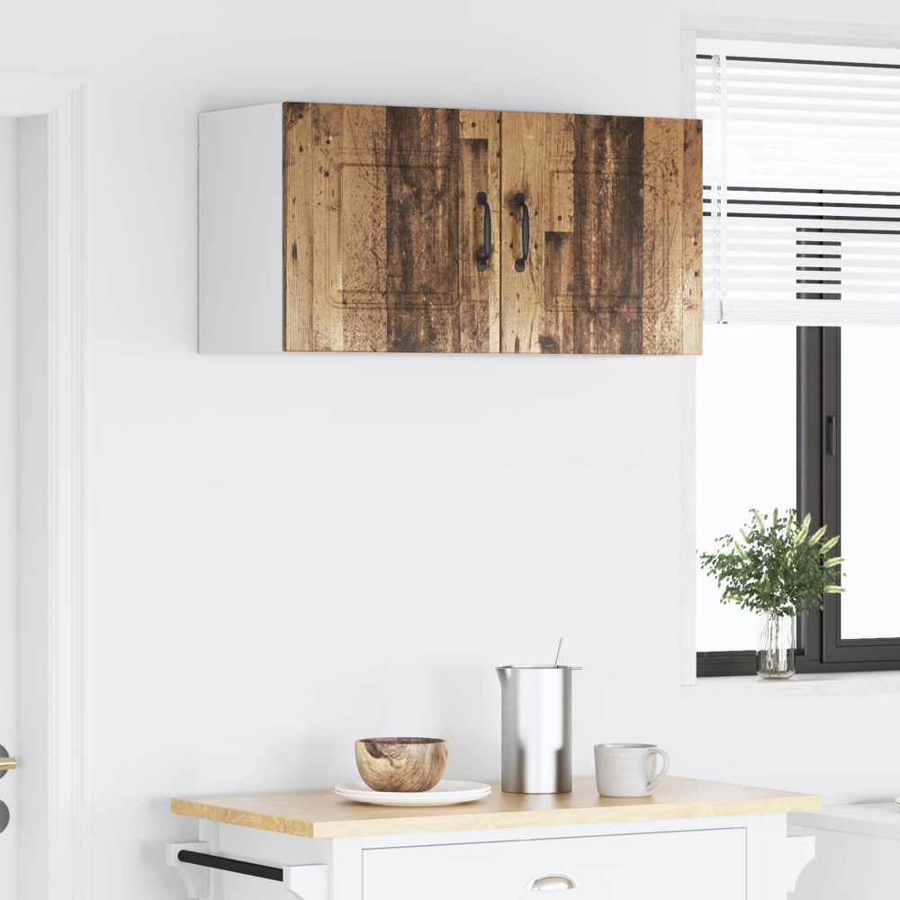 vidaXL Kalmar 2 Door Old Wood Wall Kitchen Cabinet Image 9