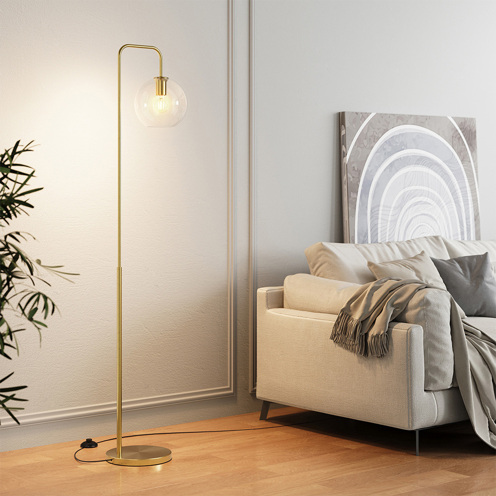 Living and Home Gold Arm Floor Lamp Image 8
