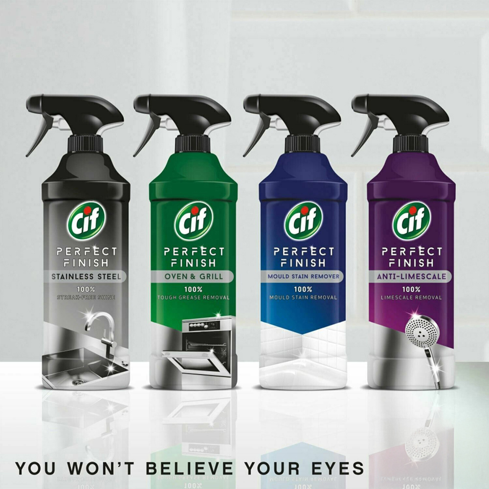 CIF Perfect Finish Oven & Grill Grease Removal Spray 435ml 2 Pack Image 4