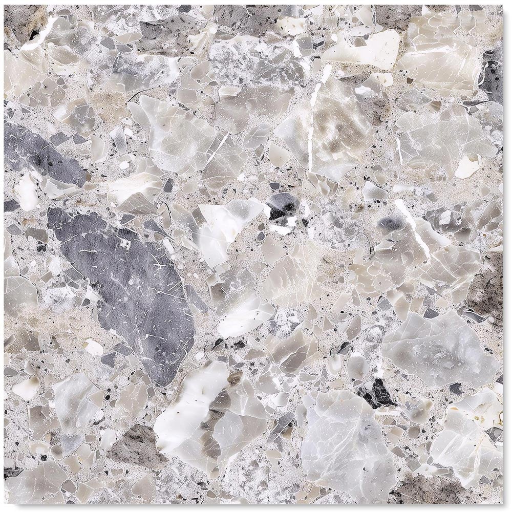 Warren Reed Designer Silver Quartz Effect Glass Kitchen Splashback 75 x 70cm Image 2