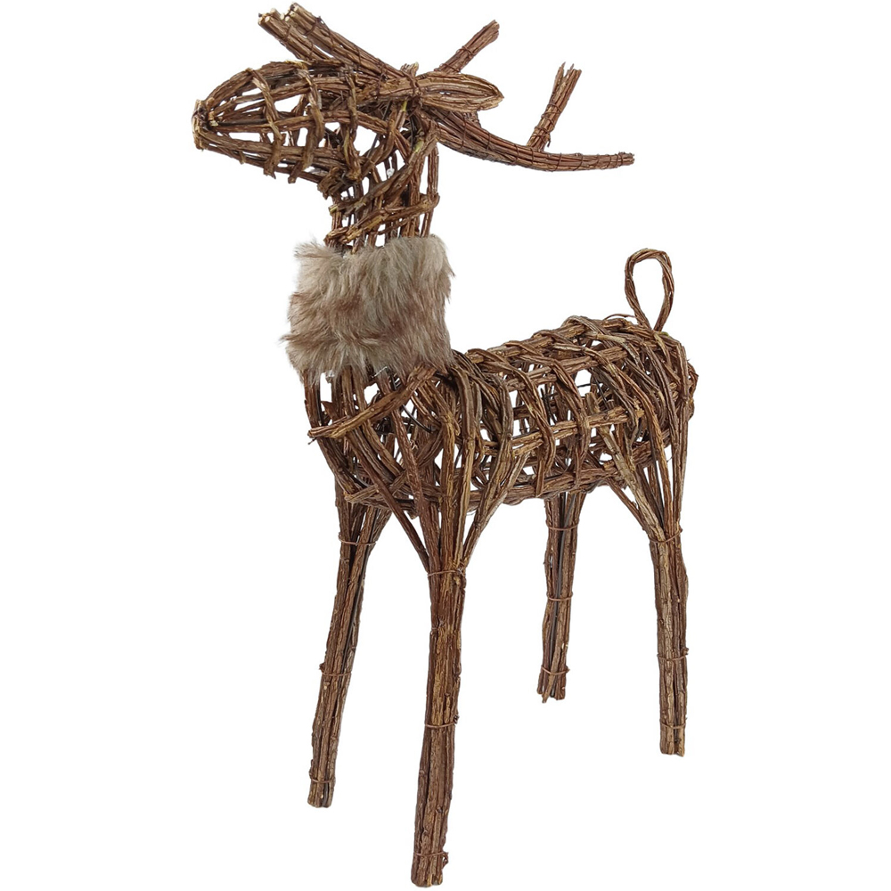 Rattan Standing Deer Decoration Brown Image 1