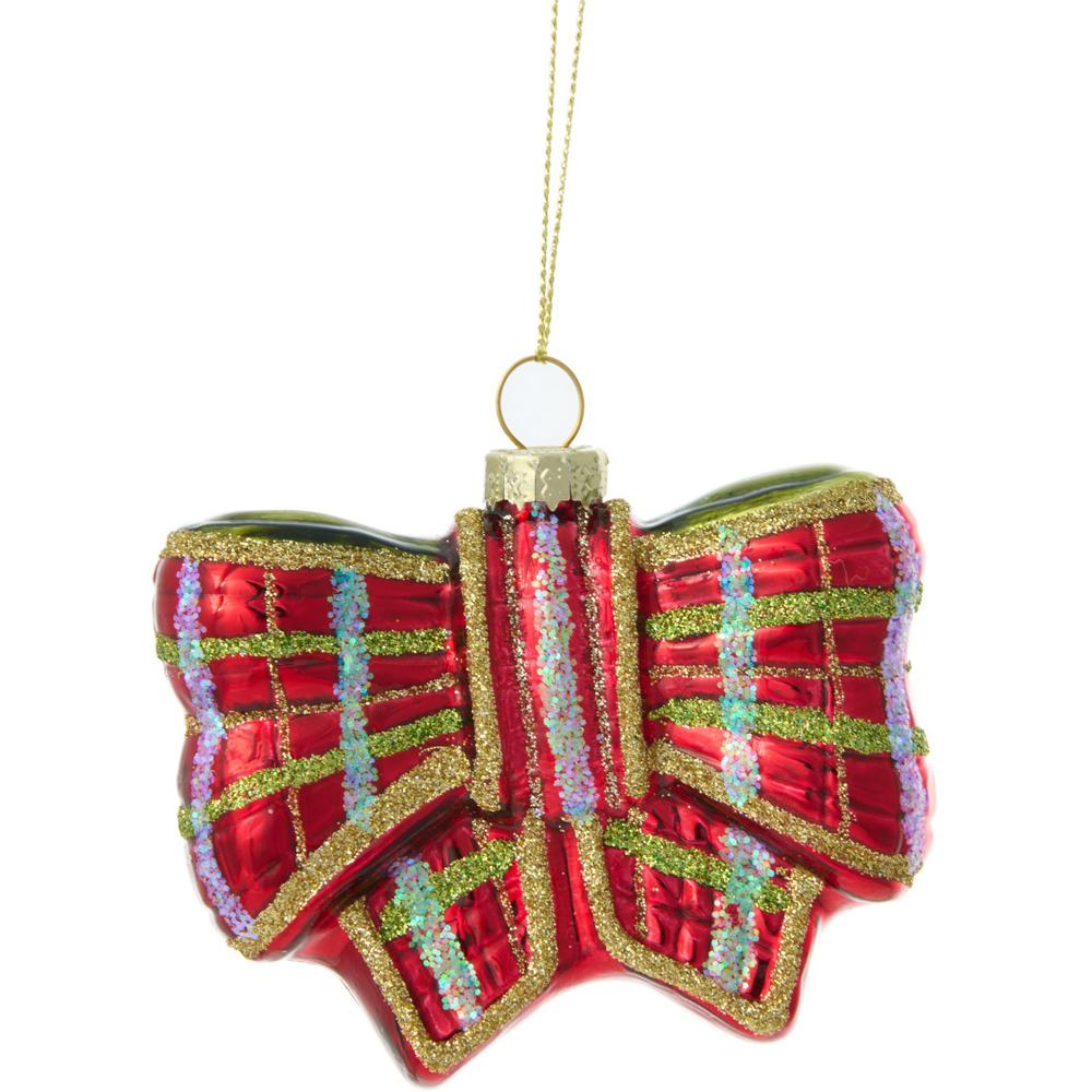 Tartan Bow Hanging Decoration Image 1