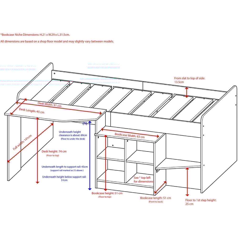 Kudl Grey MFC Pilot Cabin Bed Image 6