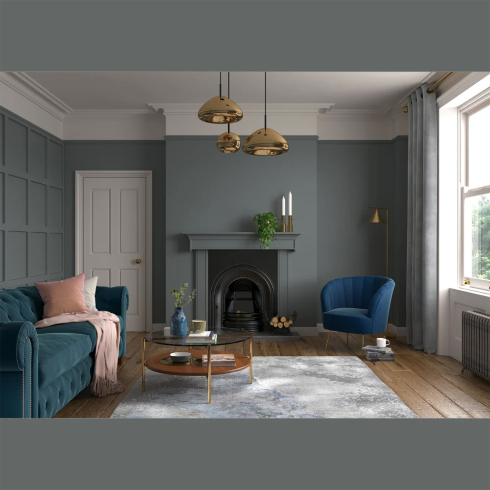Dulux Heritage Walls and Ceilings Forest Grey Velvet Matt Emulsion Paint 1L Image 4