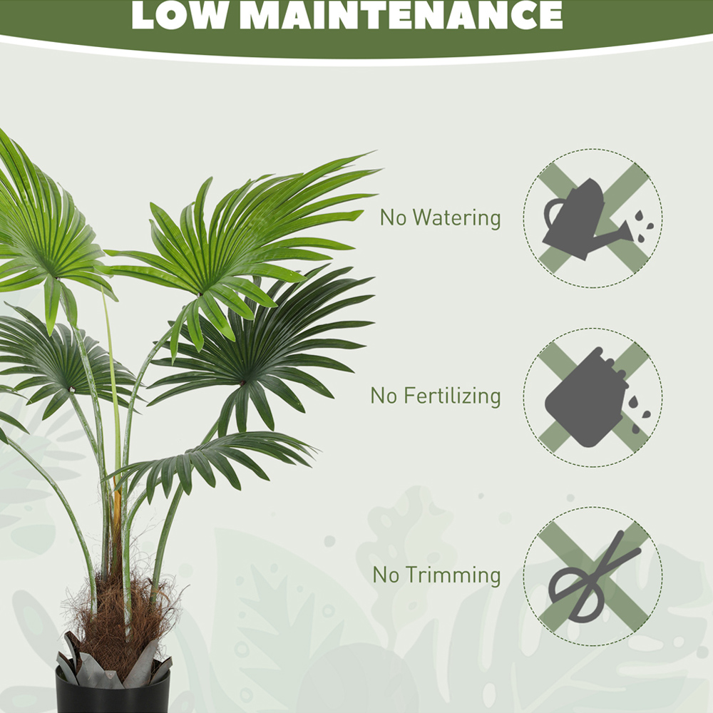 HOMCOM Palm Tree Artificial Plant Pot 94cm Image 6