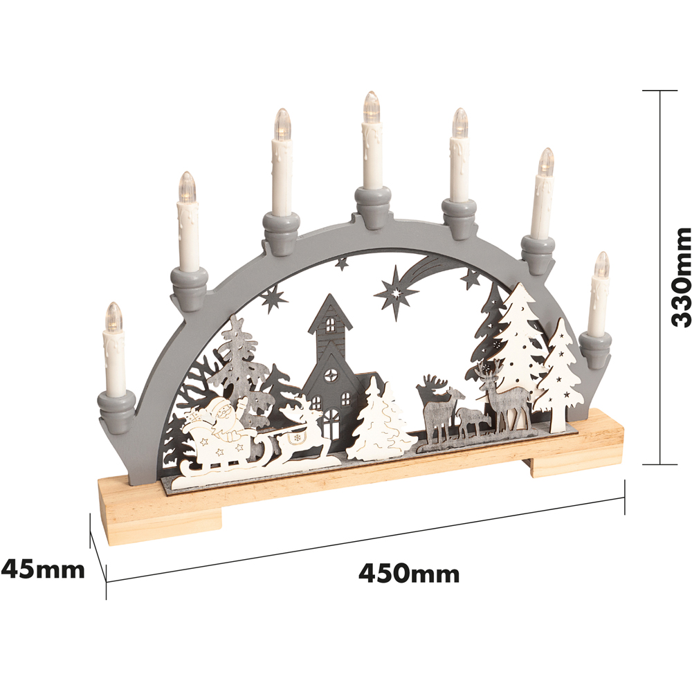 Xmas Haus Flickering LED Festive Candle Image 6