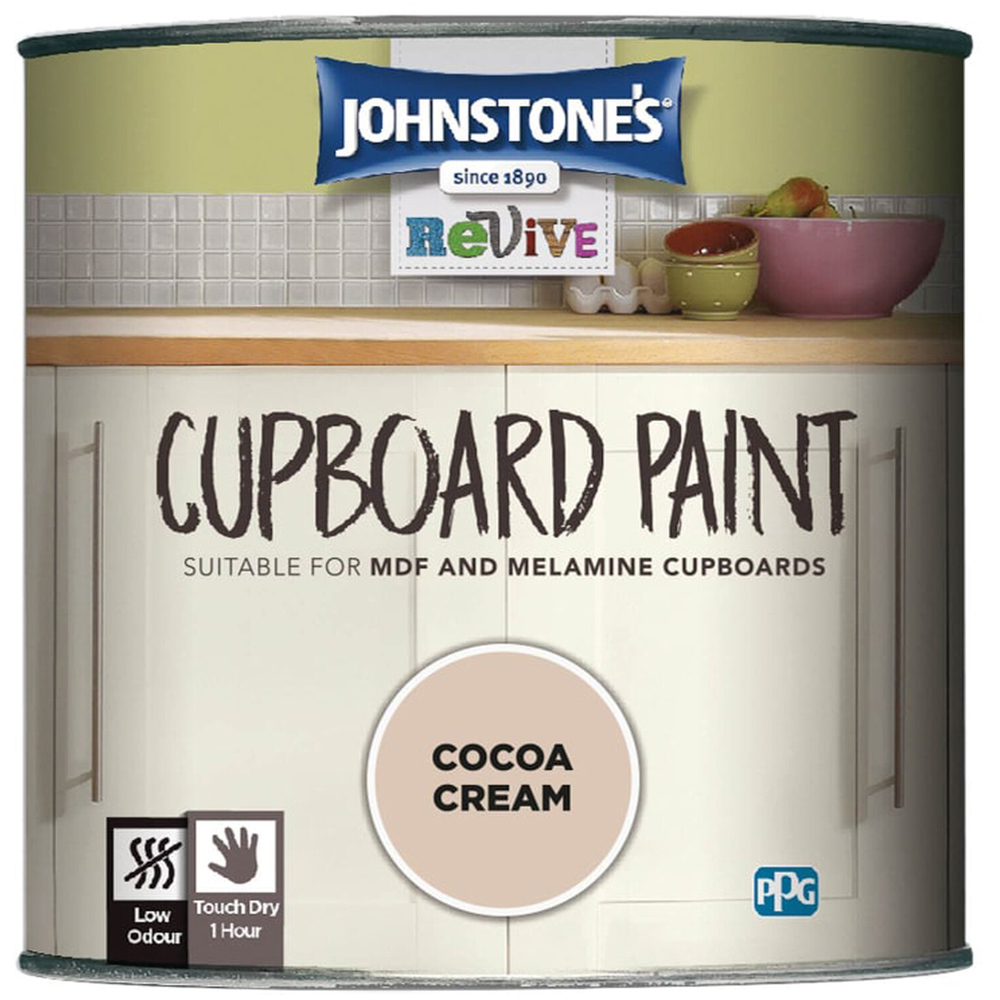 Johnstone's Cocoa Cream Cupboard Paint 750ml Image 2