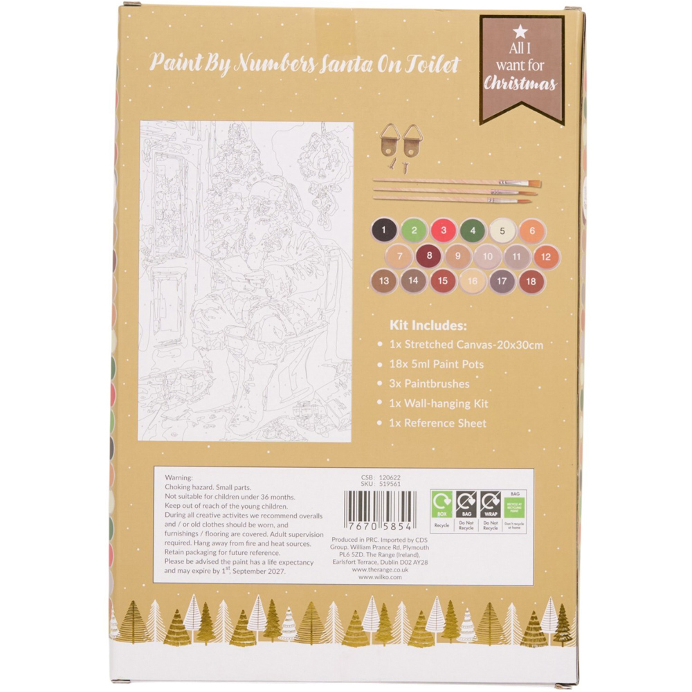 Paint by Numbers Santa on Toilet Kit Image 3
