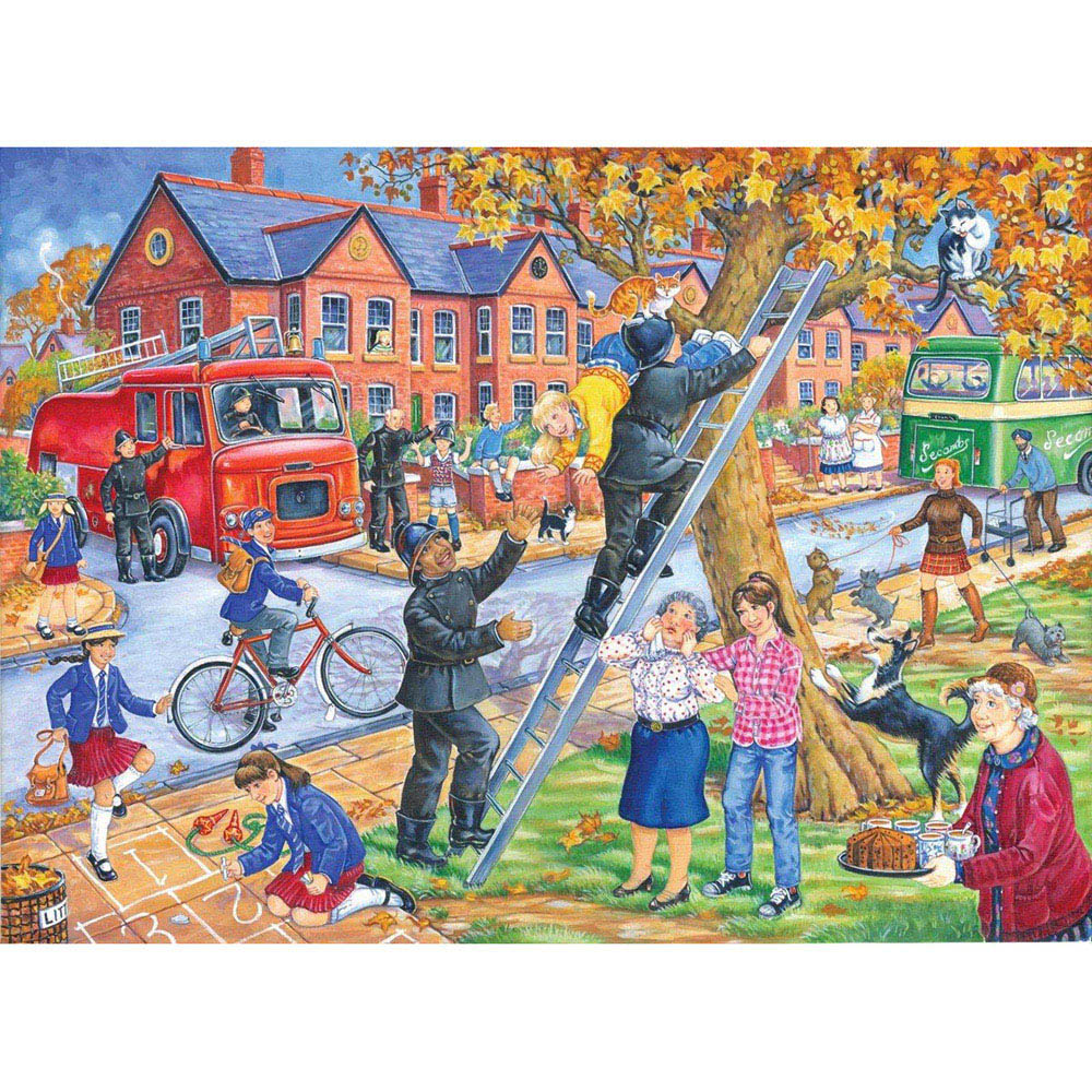 The House of Puzzles Saving Miss Kitty 250 Piece Big Jigsaw Puzzle Image