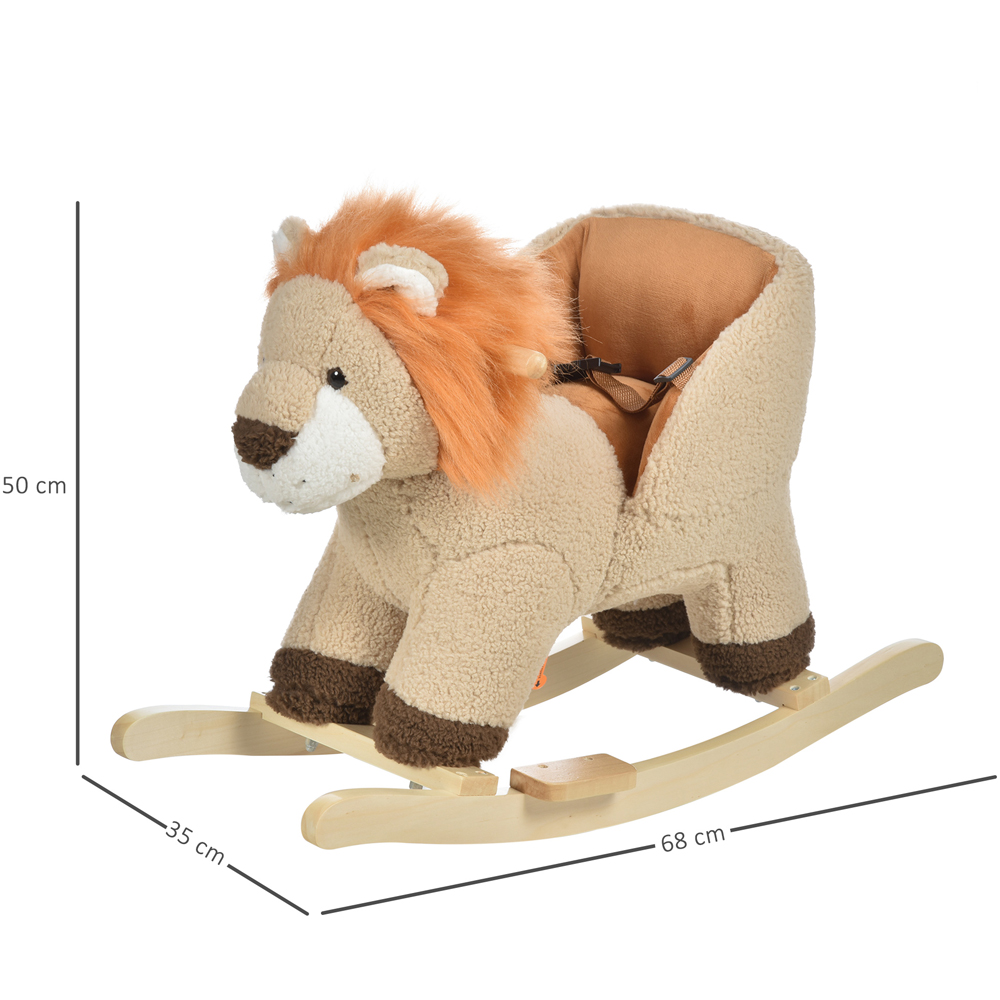 Tommy Toys Baby Rocking Horse Lion Ride On Brown Image 5