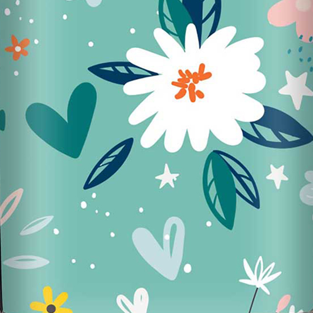 Warren Reed Designer Small Garden Summer Flowers Suitcase Image 3