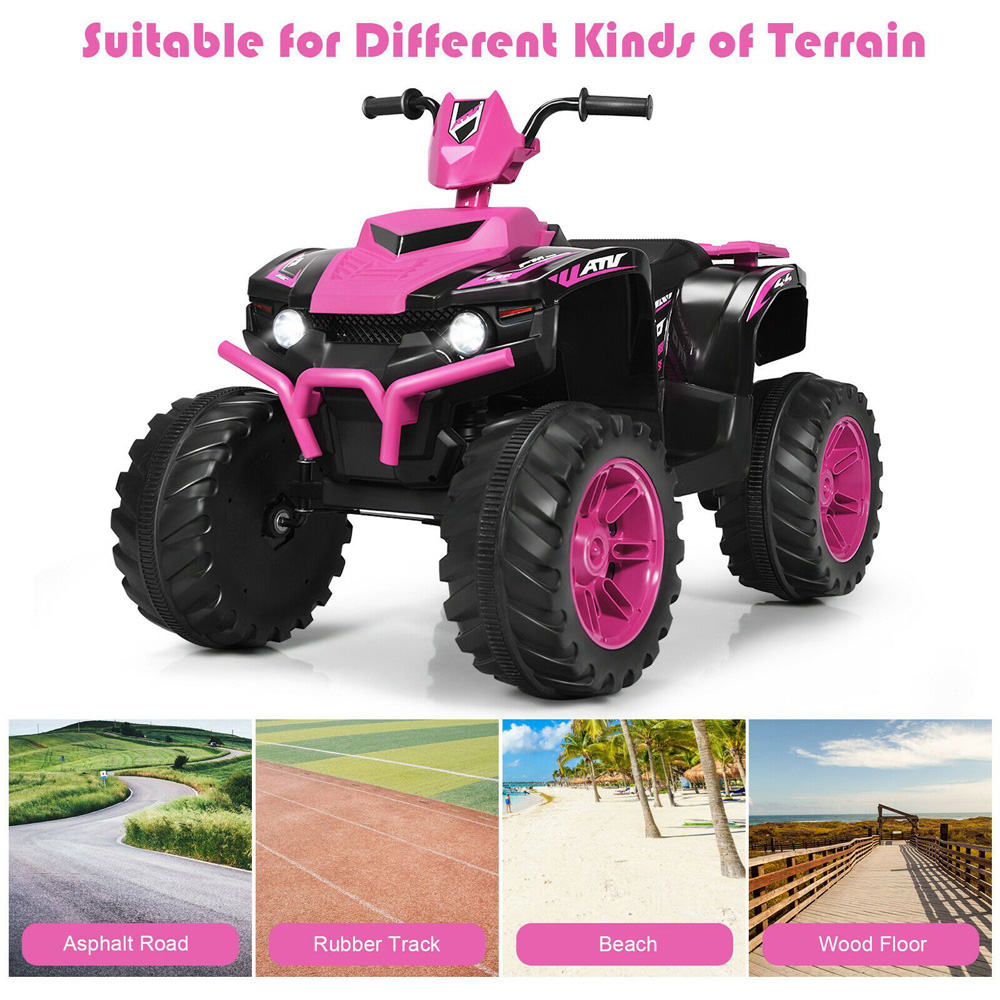 Costway Pink Kids Ride On ATV Quad Bike Image 4