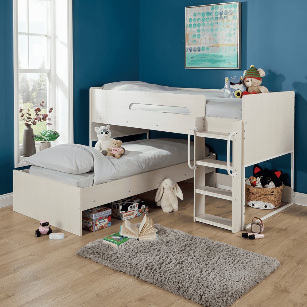 Home Source Hartford White Bunk Bed Image 1