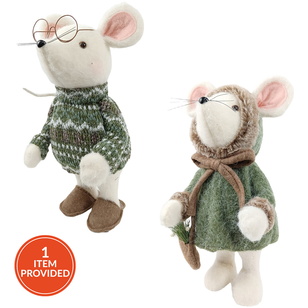 Alpine Snug Standing Mouse Decoration Image 1