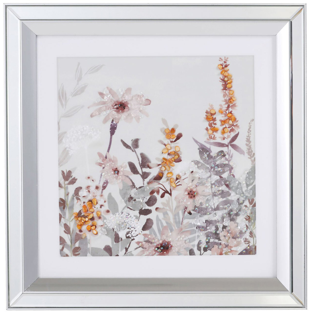 Floral Embellished Framed Wall Art Image 1