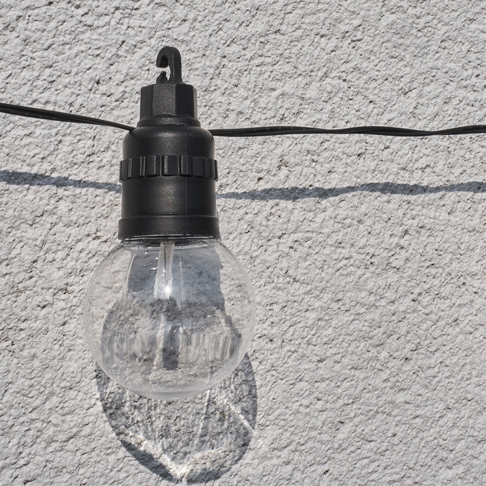 ValueLight Maritta Festoon Black Warm White Outdoor String Globe Light Set of 30 Image 3